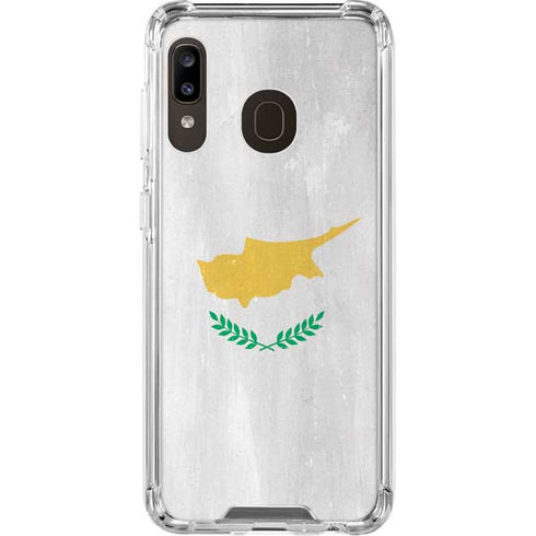 Cyprus Flag Distressed Galaxy A30 Clear Case